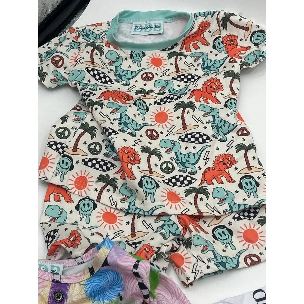 Delightful Dandelion Boutique 3T Lot 9 Pieces 4 Outfits Girls Pumpkin Dino Fall